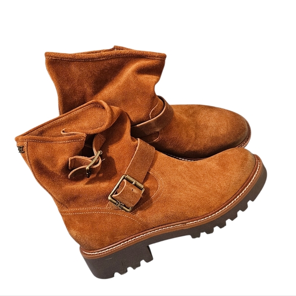Sam Edelman Kinsley Brown Leather Suede Boho Booties NEW Womens - Picture 2 of 8